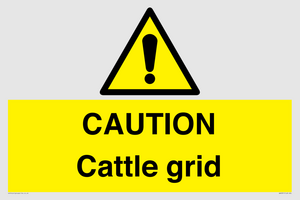 CAUTION Cattle grid